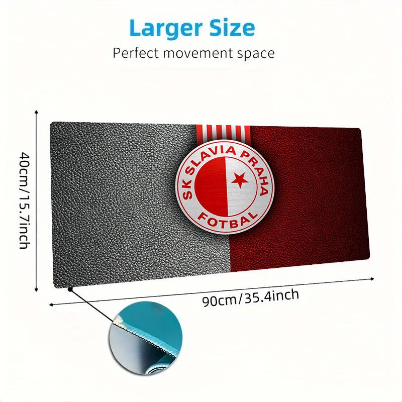 SK Slavia Praha Large Size Mouse Pad Large Gaming Table Cushion Non-slip Laptop Tablet Big Mousepad XXL Mat Mini PC Playmat With Lock edge