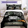 Gta Customize Your Name Bed CoverBed Suitable for Study room Wrinkle Resistant Bedroom Decor Best for Christmas