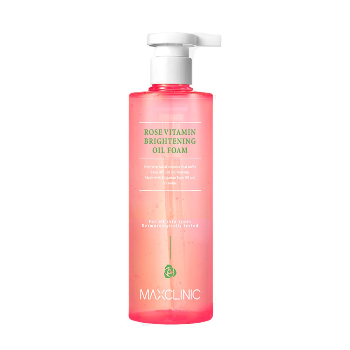 MAXCLINIC Rose Vitamin Brightening Oil Foam Double Cleansing One-Step Facial Cleanser 310g