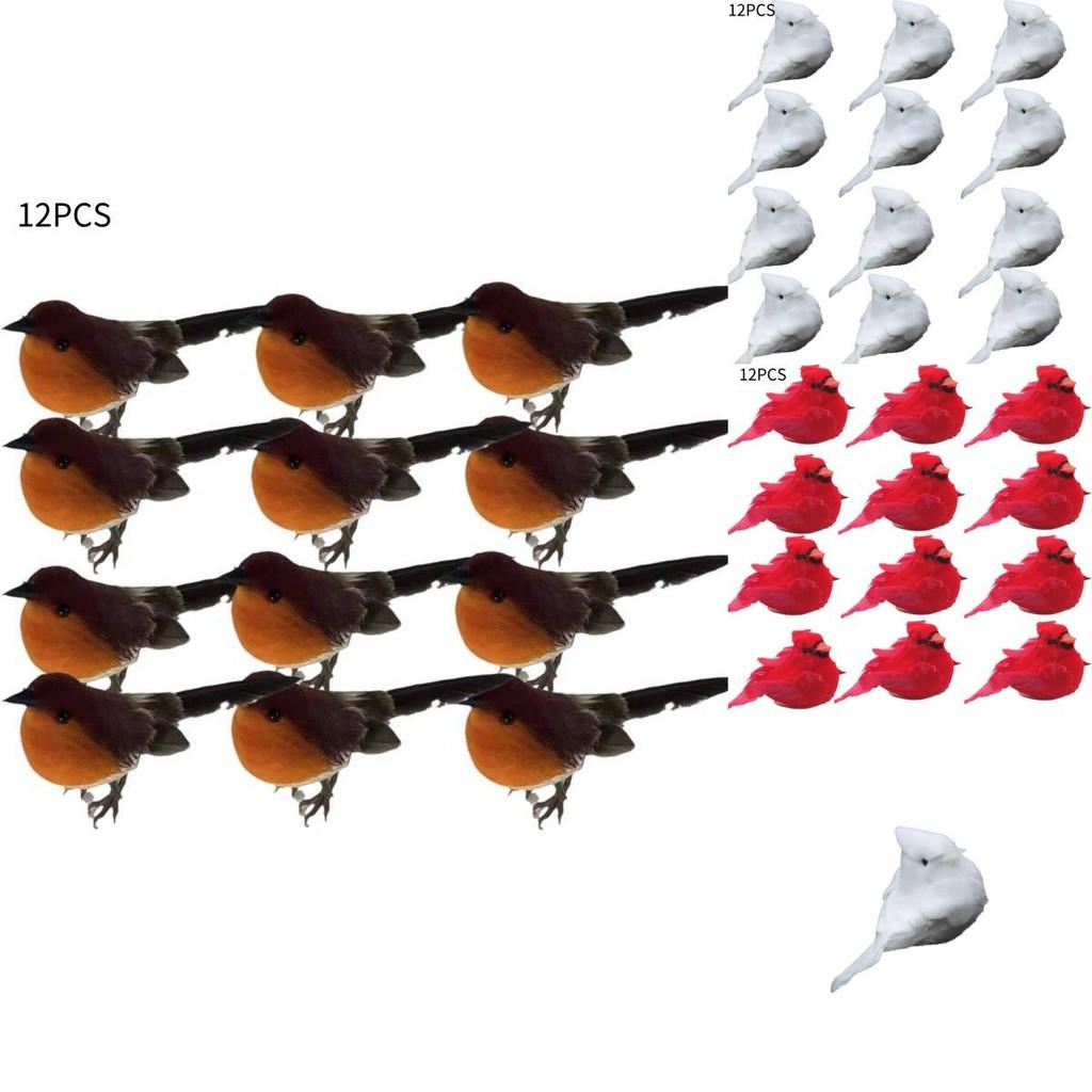 Entzückender künstlicher Feder Rotkehlchen Vogel Weihnachtsbaumschmuck Bastelstück