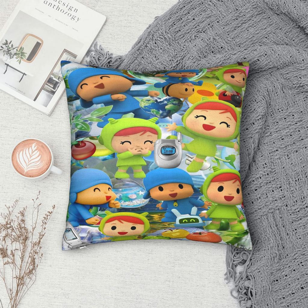 Pocoyoes Cartoon Comdy Pillowcases Stuff Soft Cushion Cover Pillow Covers Home Decor Zipper Multi-Size