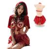 Cosplay Costume Set Little Red Riding Hood Lingerie Sexy PU Material Dress Adult Costume All Day Halloween Costume Gift Little Red Riding Hood Dress