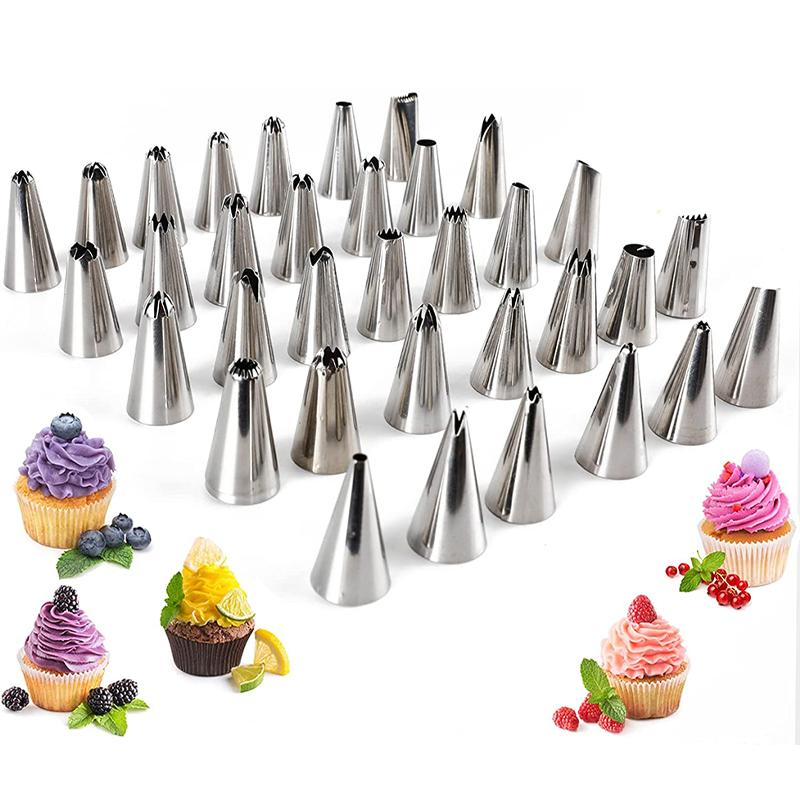 15pcs Grass Rose Petal Leaves Nozzles Piping Cake Decorating Tool Kitchen Accessories Reusablediy Cake Kit Icing Piping Tips