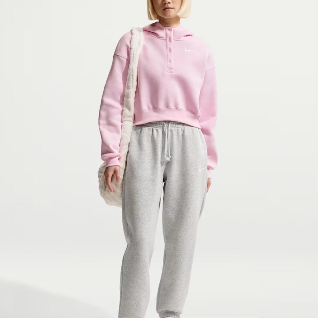 Nike FW25 Phoenix Fleece Kapuzenpullover Locker Kurzarm Sweatshirt Damen Oberteile IF0259-663