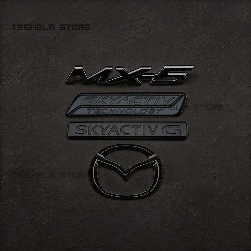Car Front Head Hood Bonnet Rear Tail Sticker Black Emblem Badge Sticker For MAZDA MX5 I NC 2005-2006 2007 2012 2013 2014 2015