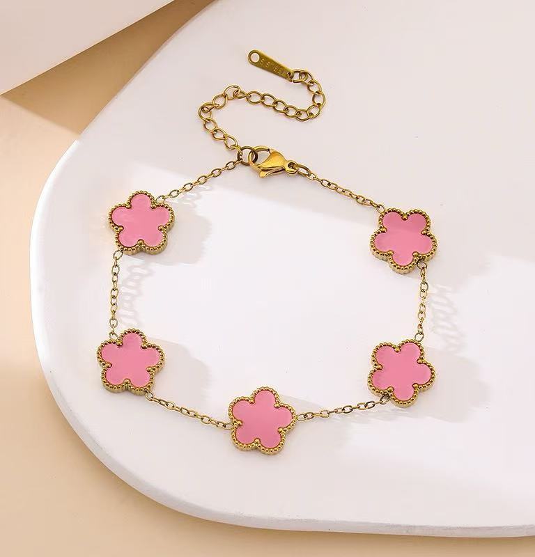 JYL TS Bracelet Heart Pendant  Multi-layer Enhances Romantic Depth gold pink брандейс синий