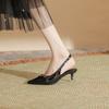 L-218 new simple high heels with black pointed stiletto fashion high heels sandals women