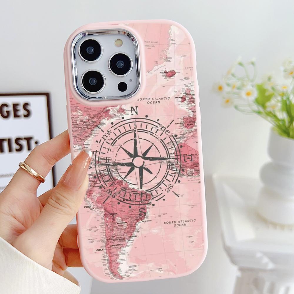 LZ24 Map airplane trajectory art Soft Phone Case for Samsung S24 Ultra S23 Plus S21 A16 A54 A34 A05 Infinix Hot 40 30 Lens Protection Shockproof Cover