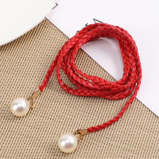 

Yousheng жемчужная поясная цепочка, элегантный винтажный тонкий ремень из искусственной кожи с узлом для женщин, вечерние платья, брюки