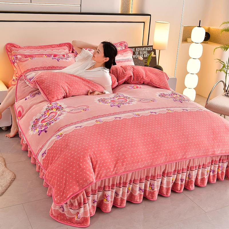 Four-Piece Set Of High-Gram Milk Fleece,4-Pcs Set Of Thickened Milk Fleece,4-Pcs Set Of Maternal And Infant Grade Farley Fleece, Class A