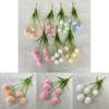 5 Faux Flocked Ball Arrangement For Event Decoration And Photography