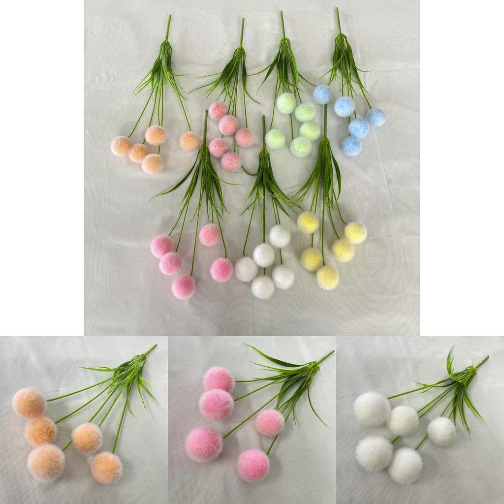 5 Faux Flocked Ball Arrangement For Event Decoration And Photography