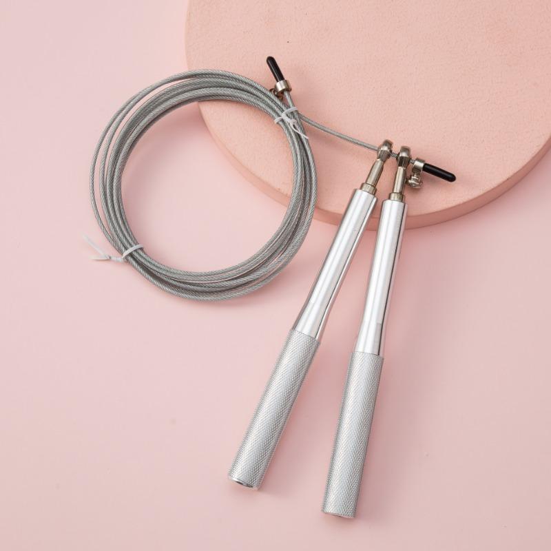

1pc Steel Wire Jump Rope with Bearings Aluminum Alloy Fitness Training Skipping Rope Portable Sports in Home Park Square