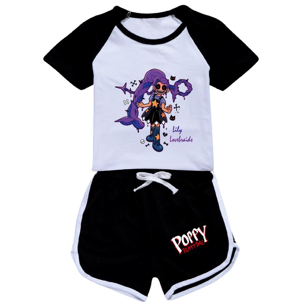 5602 Kids Girls Lily Lovebraids Print T-shirt Shorts Casual Tracksuit Sets