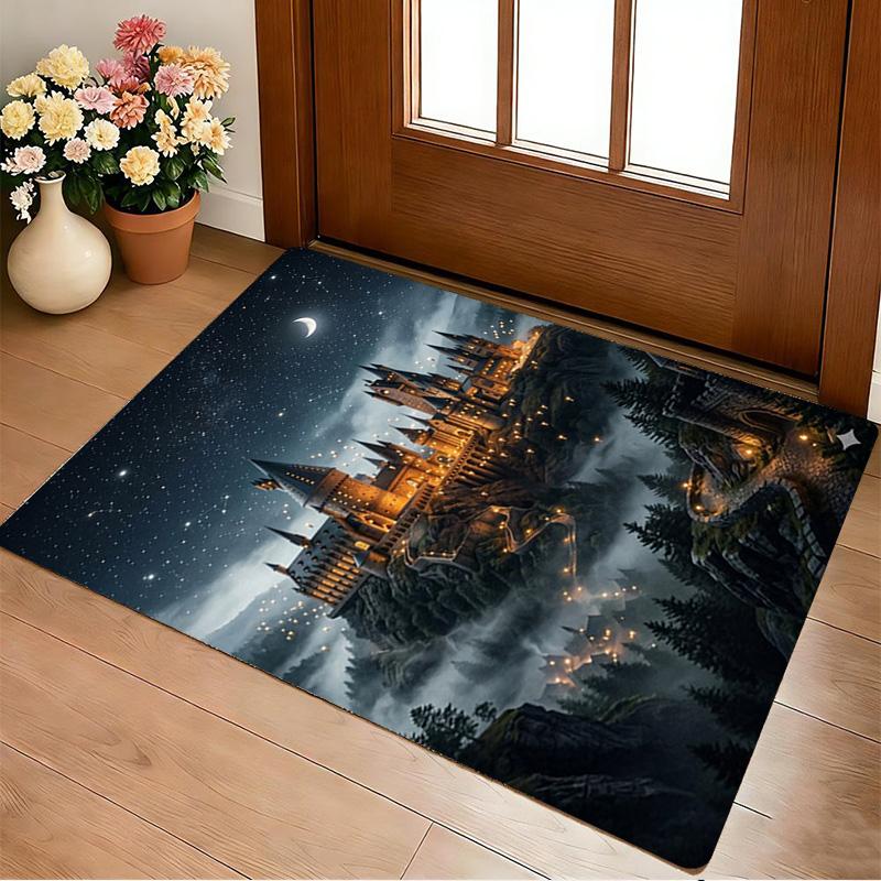 Castle Mist Living Room Nonslip Area Rug Soft Carpet For Bedroom Game Playroom Sofa Office Home Decor Doormat Christmas Gift C922366