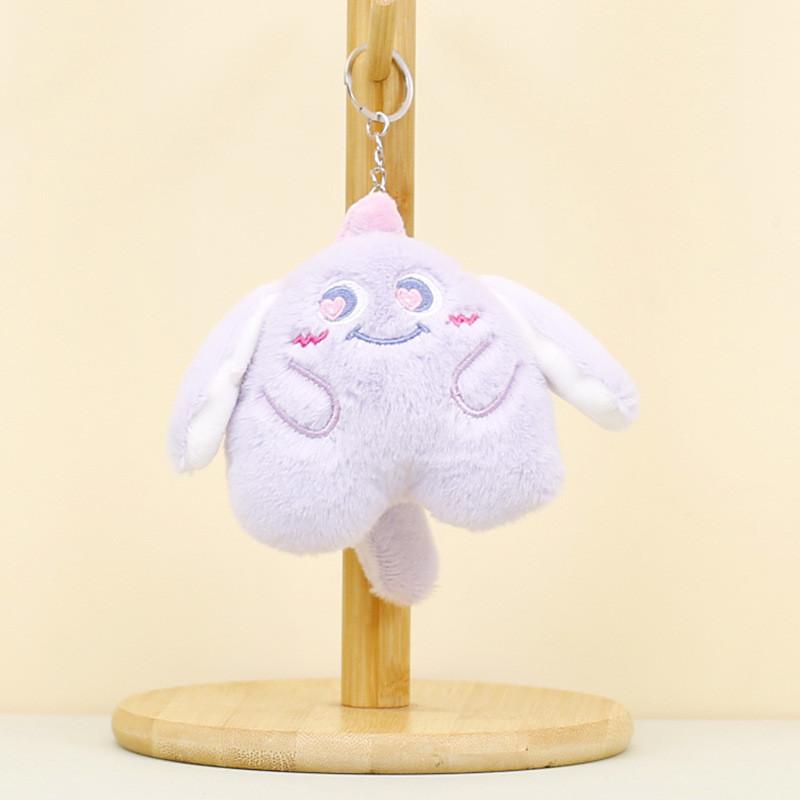 

Adorable Monster Plush Keychain Soft Cotton Stuffed Animal Bag Charm In Pink