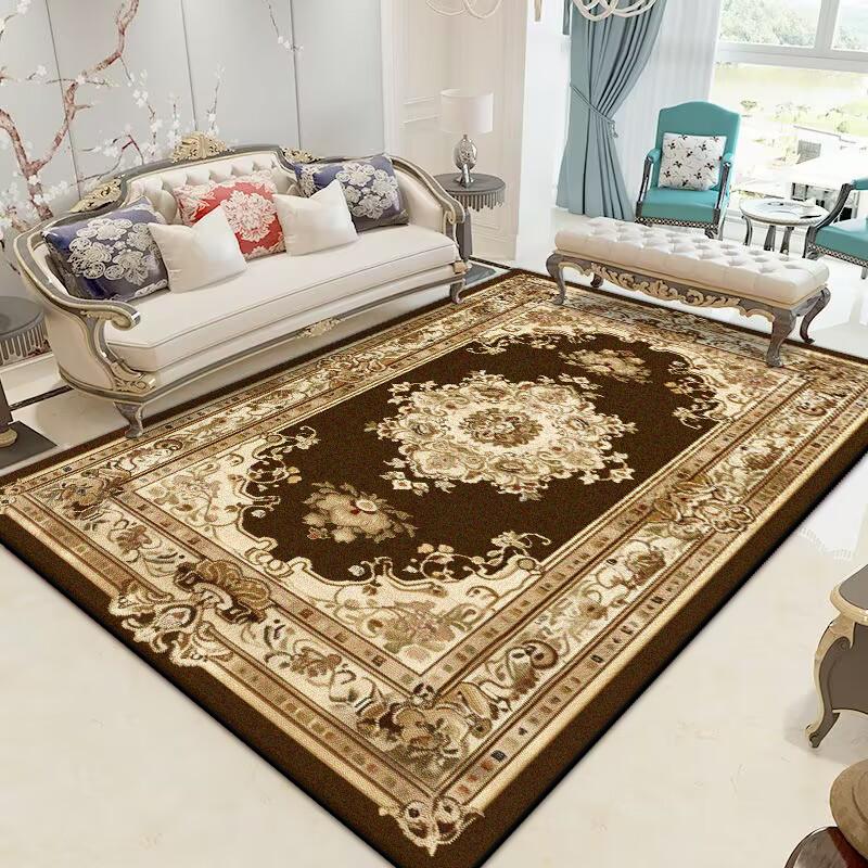 European Home Decoration Rugs Living Room American Flower Carpet Hall Sofa Large Area Rug Non-slip Room Doorway Soft Foot Mat