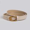 High-end Women's Belt Women's C Buckle Versatile Fashion Commuter PU Imitation Leather Belt Women's Belt
