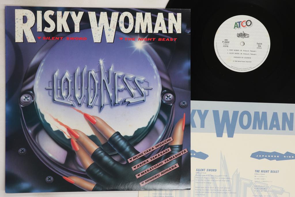 12inch Record LOUDNESS - Risky Woman P3602 ATCO 1986 Japan Metal Used