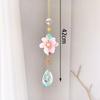 Crysta Pendant Flower Wind Chimes Flower Garden Light-collecting Ornament Holiday Decoration Gifts Sun Catcher Wind Chime
