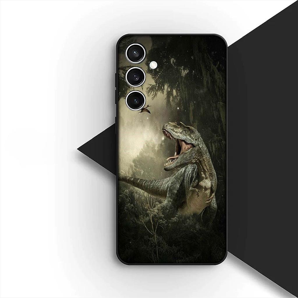 Protective Cover for Samsung Galaxy S24 S25 S23 FE Ultra Plus S7 Edge S25+ S23+ A56 5G Casing Phone Case Anime DinosaurS