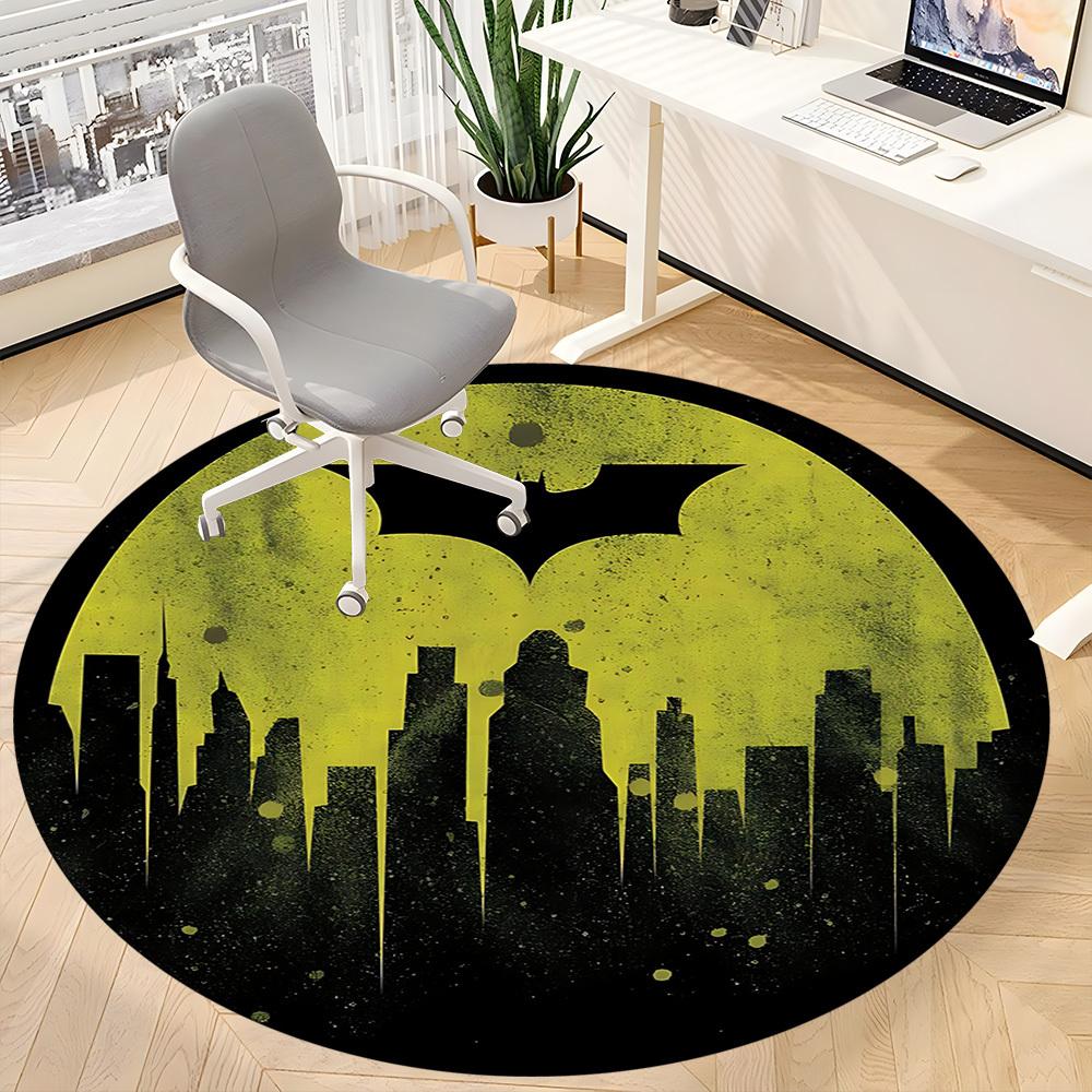 1pc Batman Office Round Area Rug, Under Office Chairs Bedroom Living Room Home Decor, Room Deco, Available in Various Sizes147