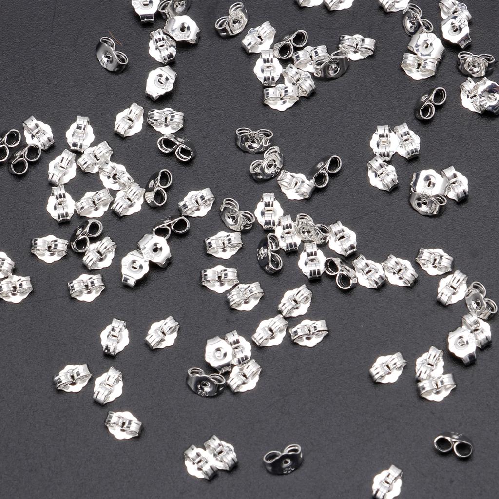50Pieces Post Pierced Earring Backings Secure for Studs Safety Butterfly Ear