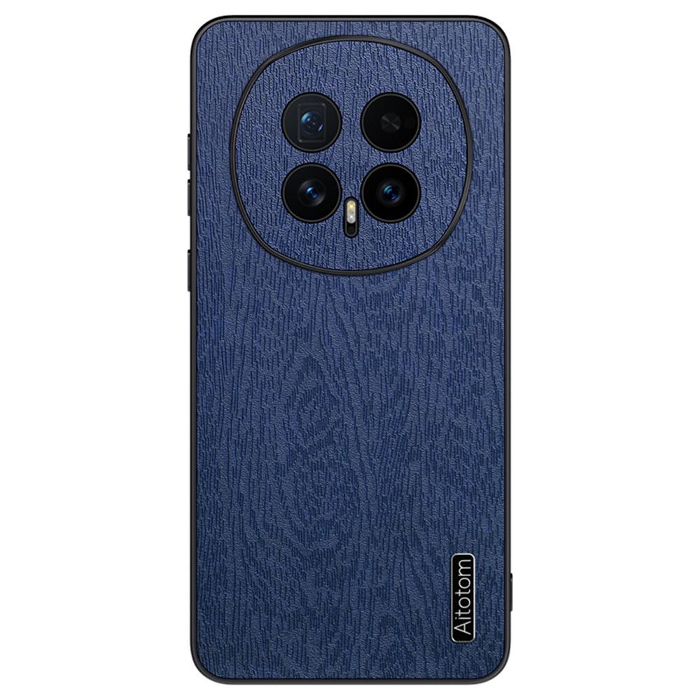 

For Honor Magic8 5G Case Wood Texture PU Leather Coated PC TPU Phone Cover