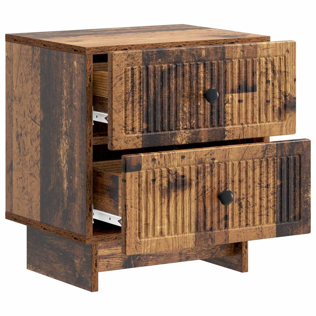 Nightstand Reclaimed Wood Look 43 x 34.5 x 47.5 cm Engineered Wood