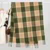Autumn and winter temperament imitation cashmere plaid scarf men's and women's winter cold-proof and warm scarf