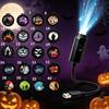USB Operated Portable Projector Light Christmas Halloween Patterns for Bedroom Home Holiday Decoration