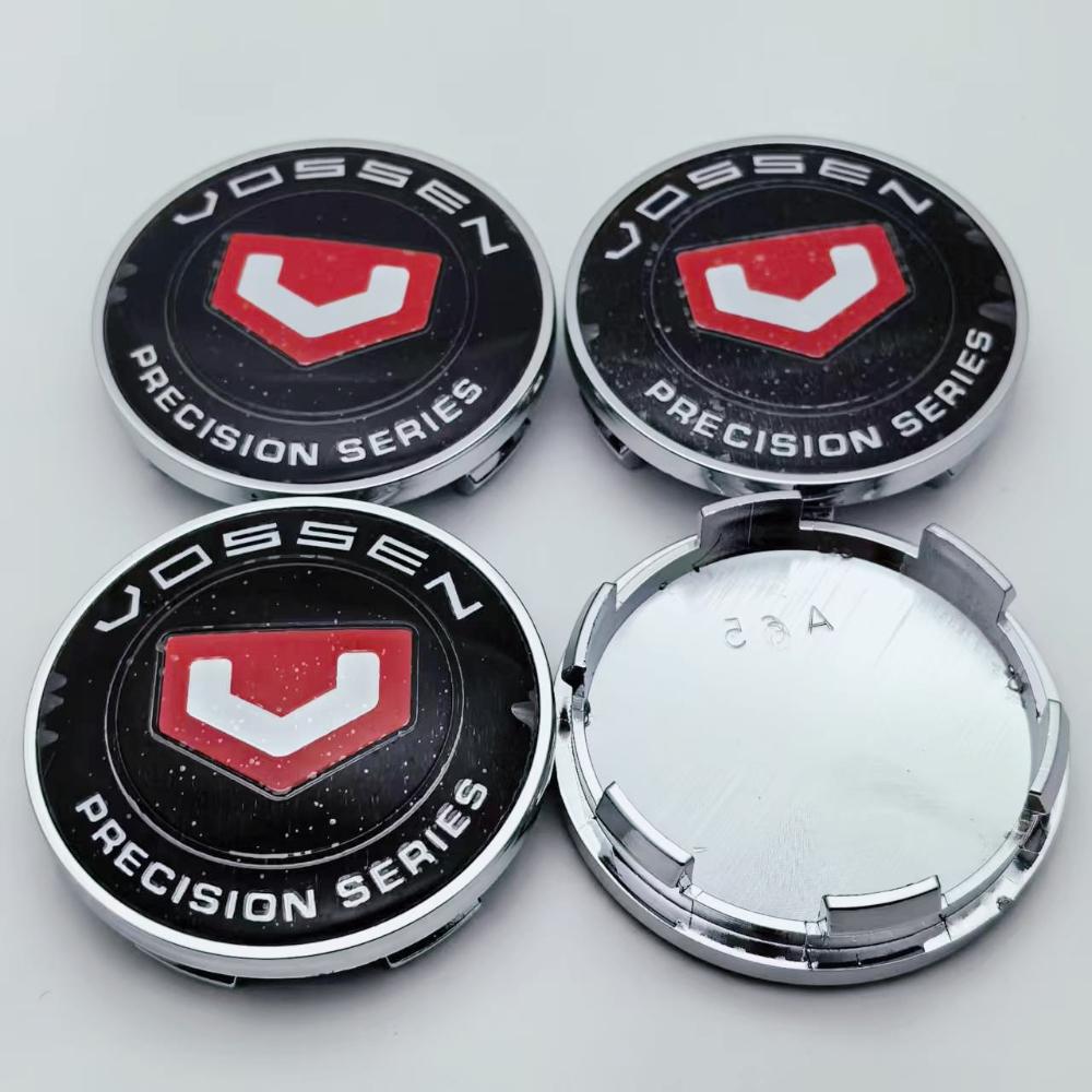 4 Stück 65MM Clips 59MM Vossen Logo Emblem Auto Radnabendeckel Räder Nabenkappe Felge Radkappen Staubschutz Ersatz Auto Zubehör