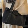New retro suede women's large-capacity commuter shoulder bag high-value fashionable casual underarm bag women