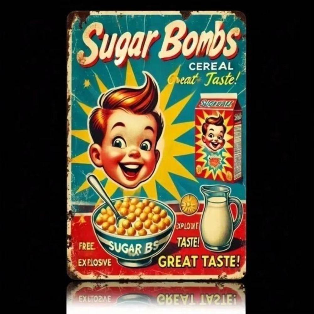 Vintage Metal Wall Art Sign 20x30cm Home Decor Retro Plaque