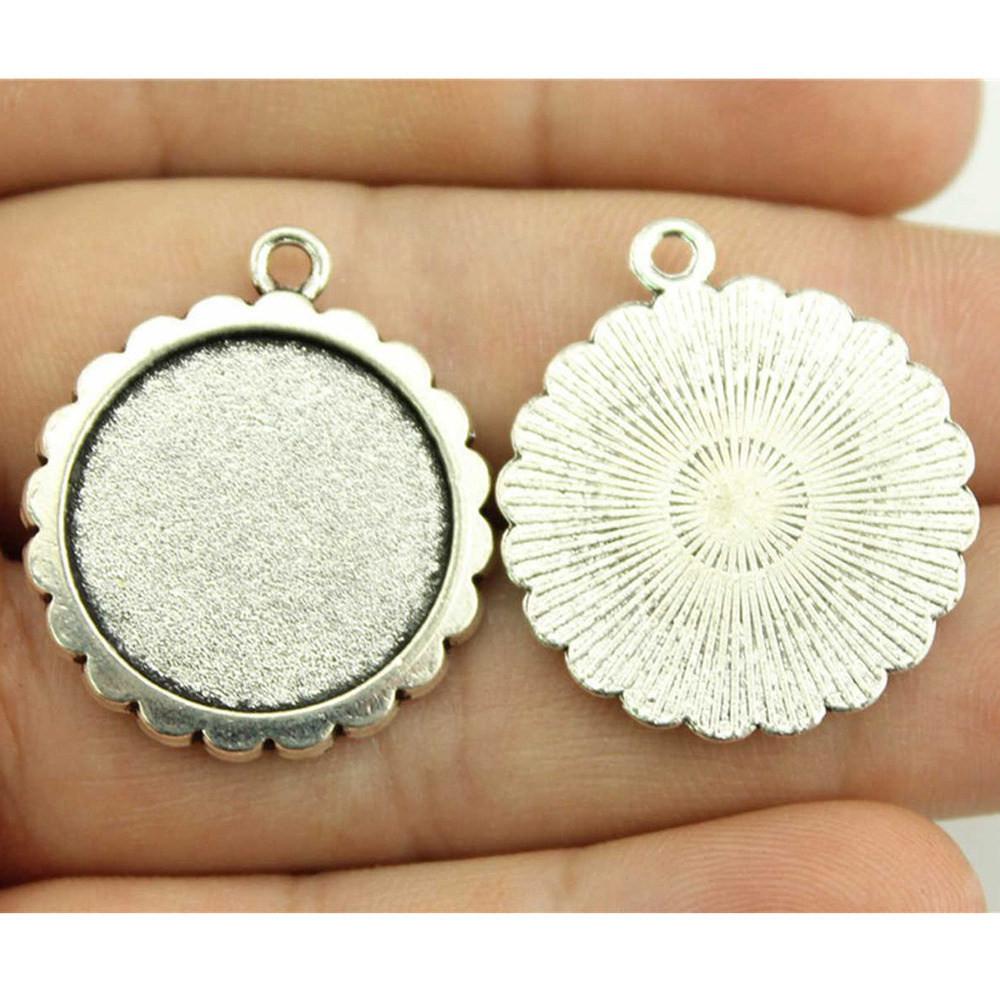 Hodí se pro kulatý 20mm skleněný kabošon Základní lůžko Podložka Bezel Doplňky Díly Chlapecké šperky Cool Dárky Pro