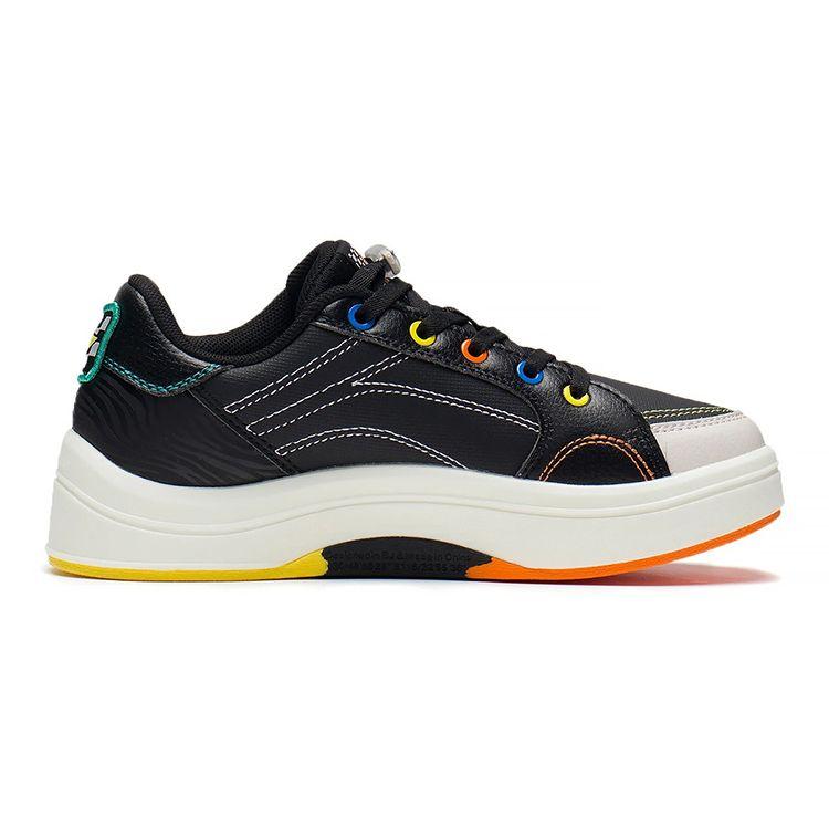 Li Ning Jugend Freizeit Rutschfest Abriebfest Leicht Rebound Low-Top Kinder Skateschuhe Kinder Skateschuhe Schwarz YKCS114-13