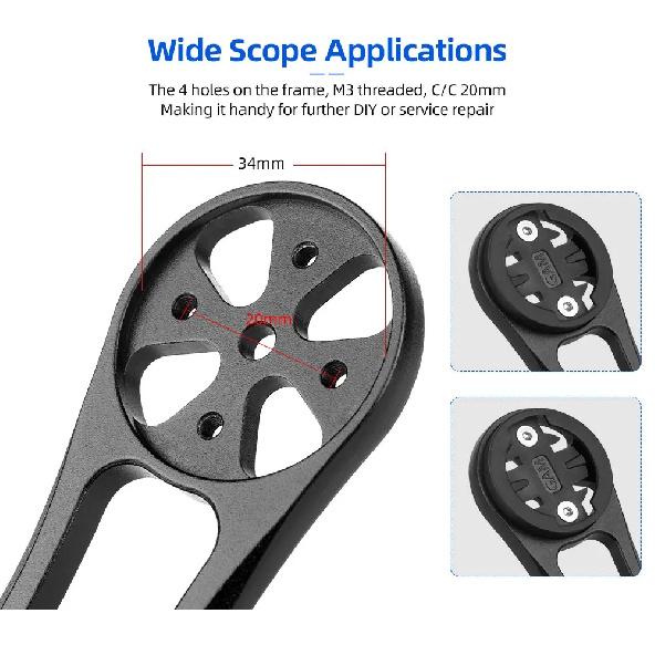 Bicycle Stem Front Ends Computer Stand Fits Garmin/Bryton/CATEYE/IGPS/Geoid Road Bike Headlight Bracket for Gopro Sports Camera