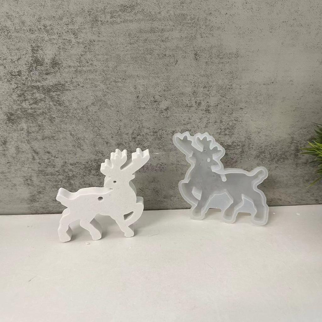 Silicone Christmas Decorations Mold Set Handmade Christmas Decoration Silicone Molds for Crafting Hanging Ornament Charm
