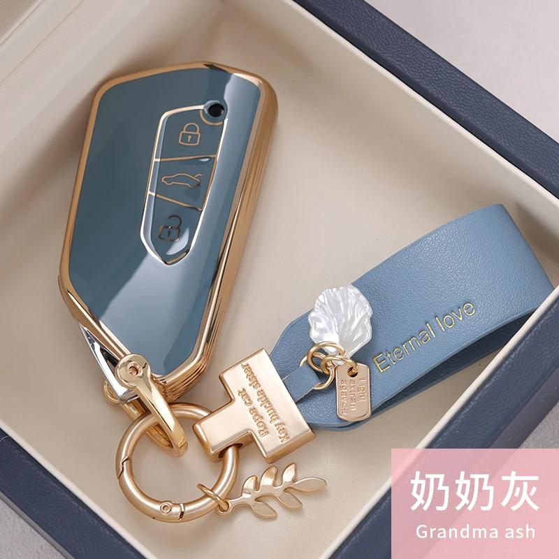 Tpu Car Key Case Cover Protect Shell Bag For Vw Volkswagen Golf 8 Mk8 Id.3 Id.4 Cupra Skoda Octavia A8 Seat Leon Mk4 Formentor