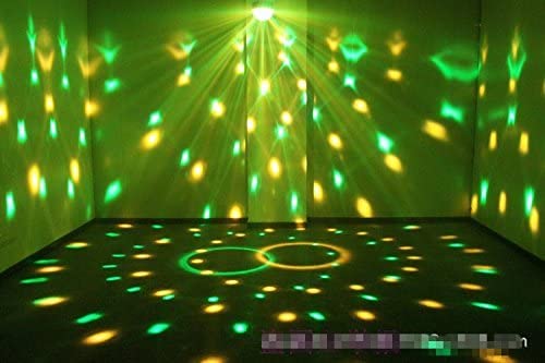 QUWEI Stage Lighting RGB LED Crystal Disco Magic Ball with Remote Control, DMX Effect, Multicolor