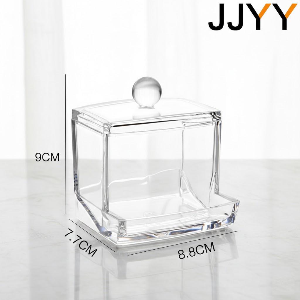 

Acrylic Multifunctional Storage Box Organizer Makeup Cotton Candy Jewelry Cosmetic Round Container чистый