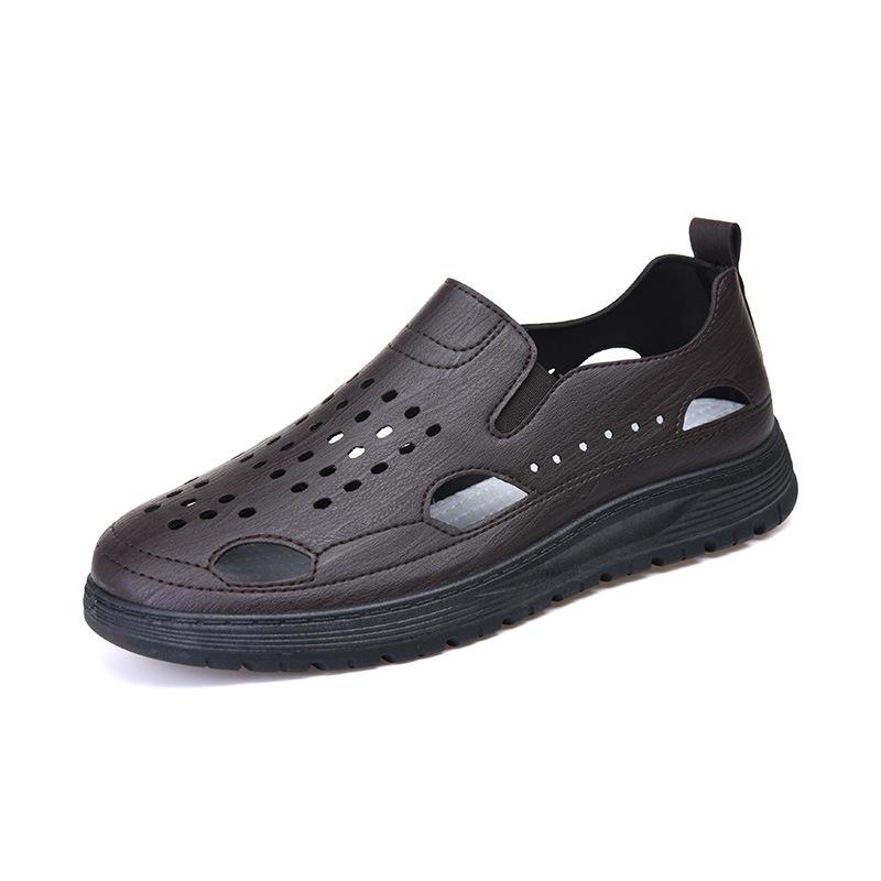 2025 Summer Men's Breathable Casual Beach Sandals - Hollow-out Outdoor Shoes