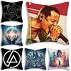 World Famous Rock Band Linkin P-Park Pillow Covers Sofa Decorative Home Double-Sided Printing Short Plush Cute Cushion Cover