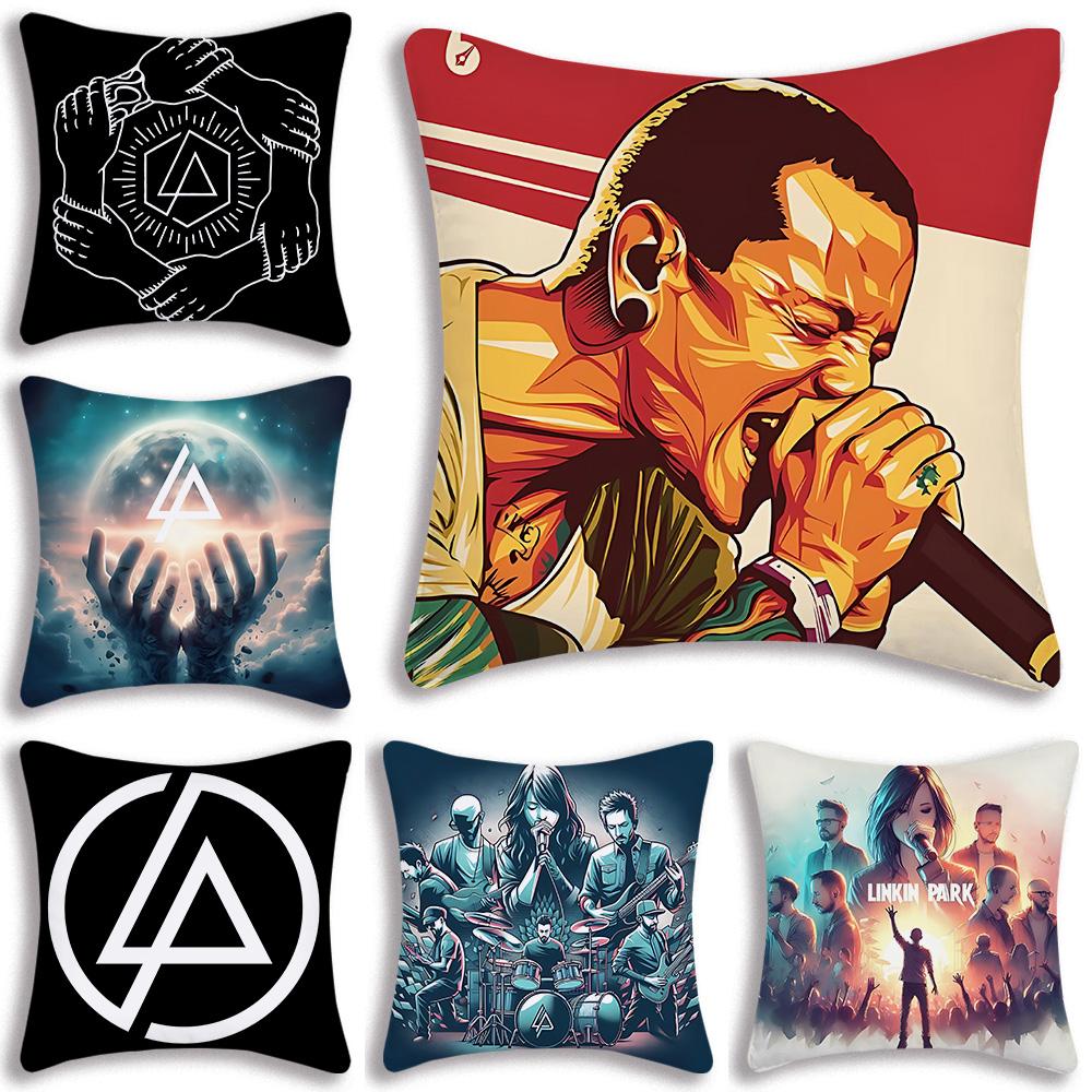 World Famous Rock Band Linkin P-Park Pillow Covers Sofa Decorative Home Double-Sided Printing Short Plush Cute Cushion Cover
