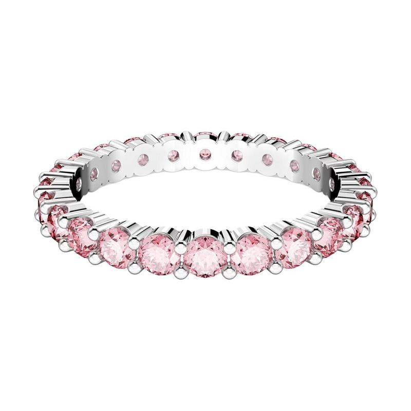 Swarovski Matrix Original Design Metal Ring for Men and Women, Couple Model, Pink 5658854