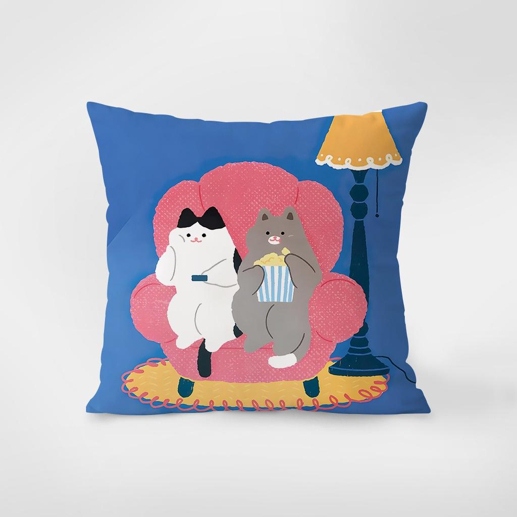Cartoon Cat Pillowcase Interior Decoration Office Living Room Home Pillowcase