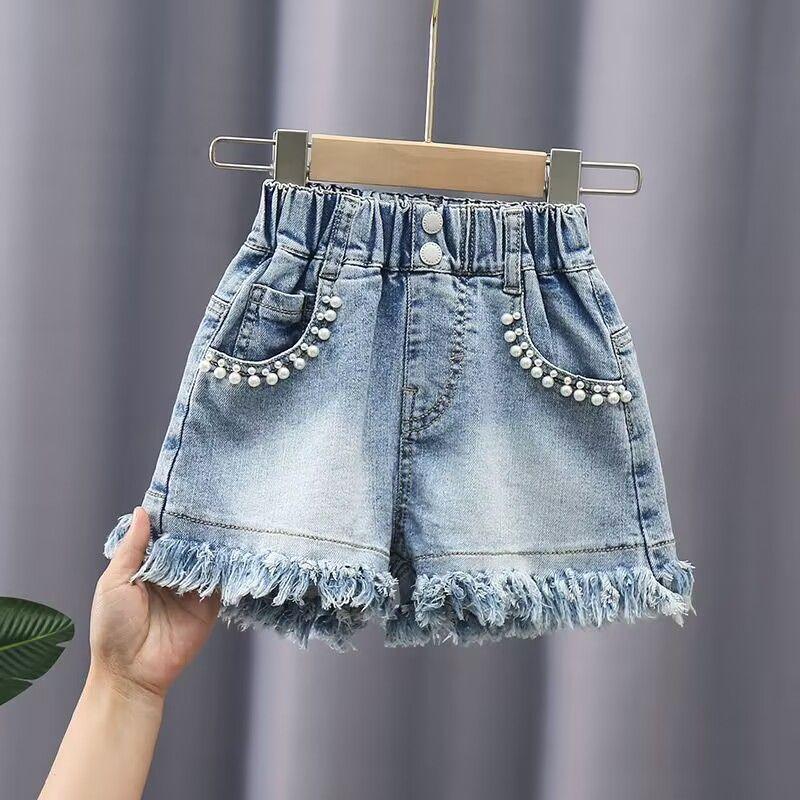 

Девичьи джинсовые шорты Летние тонкие джинсовые повседневные брюки 160