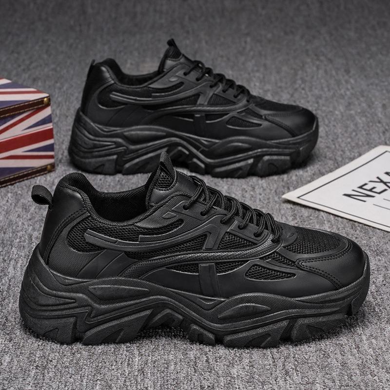 Summer Men's Shoes New Breathable Mesh Little White Shoes Men's Trend Versatile Platform Sports Shoes Casual Dad Trendy Shoes