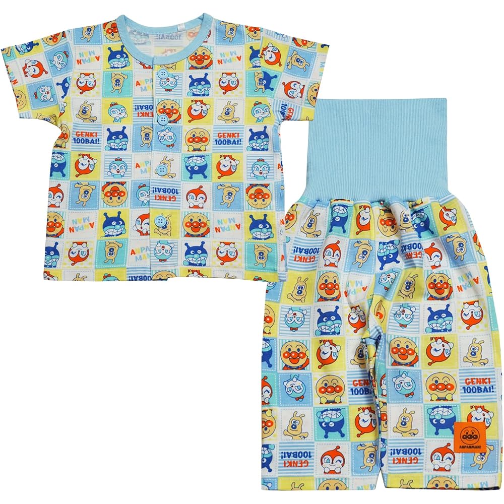 [Bandai] [Body 100% Cotton] 2026 Summer Anpanman Tenjiku Full Pattern Front Opening Short Sleeve ...