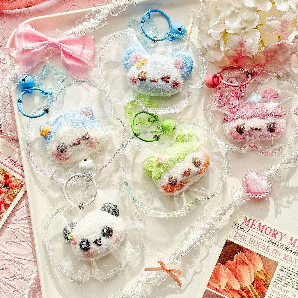 Silicone Animal Head Pendant Pinch Toy - Vintage Cream Clay Decompression Accessory